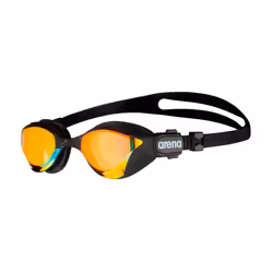 Arena Cobra Tri Mirror, Taille unique, Noir, Polycarbonate, Caoutchouc thermoplastique (TPR), Orange, Noir, Silicone