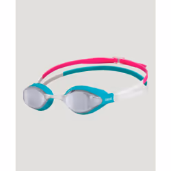 Arena Air Speed Mirror, Unisexe, Taille unique, Turquoise, Caoutchouc thermoplastique (TPR), Miroir, Argent, Polycarbonate