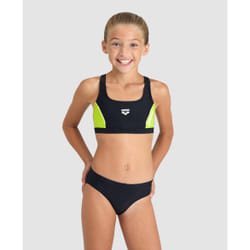 Maillot de bain 2 pièces - Arena - Thrice R - Noir/vert doux - Tissu MaxFit Eco - Dos Swim Pro