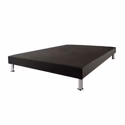 EBAC literie SR9 DÉCO, Taille Double, Noir, Monochromatique, Bois, Polypropylène, France