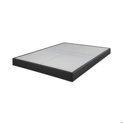 Sommier tapissier 140x190 Omega simili gris 2x16 lattes - EBAC - Fabriqué en France