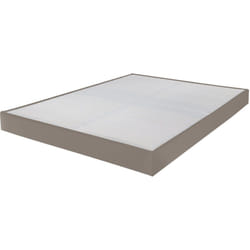 Sommier tapissier 140x190 cm avec renfort lombaire pu taupe - dreamo