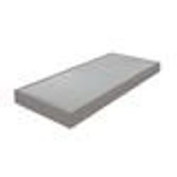 Sommier tapissier 90x200 Omega simili taupe 18 lattes
