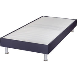 Ebac Literie - Sommier tapissier 70x190 cm avec renfort lombaire gris foncé - dreamo