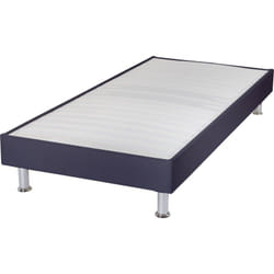 Ebac Literie - Sommier tapissier 80x190 cm avec renfort lombaire gris foncé - dreamo
