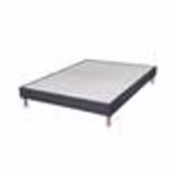 Sommier tapissier 140x200 cm avec renfort lombaire gris foncé - DREAMO