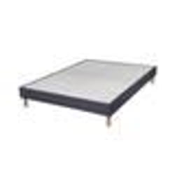 Sommier tapissier 140x200 cm avec renfort lombaire gris foncé - DREAMO