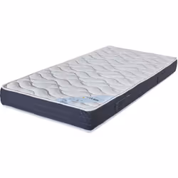 Permettez-vous un sommeil de plomb, en ajoutant à votre literie ce matelas mousse moelleux blanc et gris foncé de la marque M ...