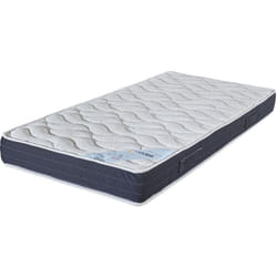 Matelas mousse 80x200x20 cm moelleux blanc et gris foncé - meliare