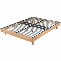 INFO SOMMIER + JEU DE PIEDS 140x190 DECOKIT 2x18 LATTES CHENE MOYEN Nom: Sommier + jeu de pieds 140x190 Decokit Chêne moyen 2 ...