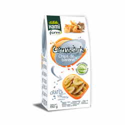 Hamiform Crunchy’s – chips de banane pour tous rongeurs – 150 gr, Morceaux, 150 g, Chinchilla, Octodon, Gerbille, Cochon d'in ...
