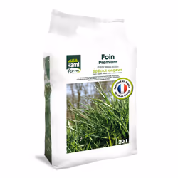 Hamiform Foin Premium – 20 L, Foin, Chinchilla, Octodon, Gerbille, Cochon d'inde, Hamster, Souris, Octodon, Lapin, Rat, Ecure ...