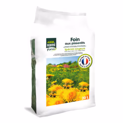 Hamiform Foin Premium aux pissenlits – 20 L, Foin, Chinchilla, Octodon, Gerbille, Cochon d'inde, Hamster, Souris, Octodon, La ...
