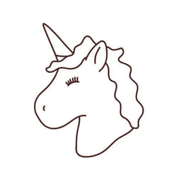Tampon en bois - Graine créative - Licorne - Bois massif - Caoutchouc - Fabriqué en France