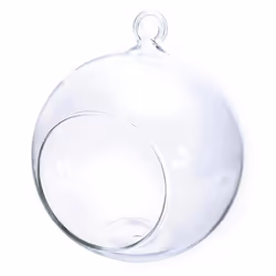 Boule verre ouverte 8 cm