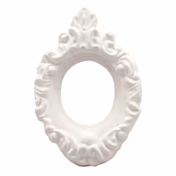 GRAINE CREATIVE Mini Cadre Ovale Baroque, Blanc, 1 pièce(s)