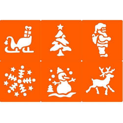 Pochoirs de Noël pour enfants - DTM LOISIRS CRÉATIFS - Lot de 6 - Plastique réutilisable - Vert