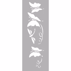 GRAINE CREATIVE Pochoir Decor 15*40 Papillons, Garçon/Fille, France, 155 mm, 1 mm, 475 mm, 39 g