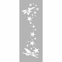 GRAINE CREATIVE Pochoir Decor 15*40 Fees, Garçon/Fille, France, 155 mm, 1 mm, 475 mm, 31 g