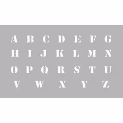 Pochoir Alphabet hauteur lettres 13 mm