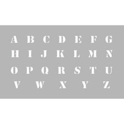 Pochoir Alphabet hauteur lettres 13 mm