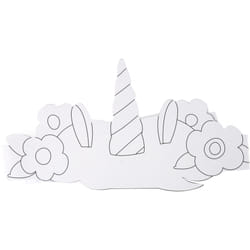 GRAINE CREATIVE Sachet De 6 Couronnes En Carton A Decorer - Licorne