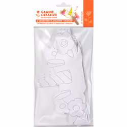 GRAINE CREATIVE Sachet De 6 Couronnes En Carton A Decorer - Licorne