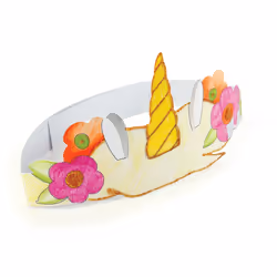 GRAINE CREATIVE Sachet De 6 Couronnes En Carton A Decorer - Licorne