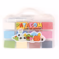 Coffret gomme à modeler Patagom 12 couleurs