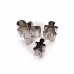 GRAINE CREATIVE 3 Emporte-Pièces Bonhomme, 14 an(s), Acier inoxydable, Argent, 3 pièce(s)