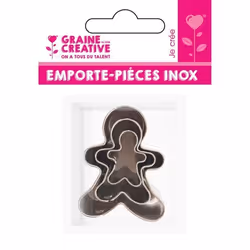 GRAINE CREATIVE 3 Emporte-Pièces Bonhomme
