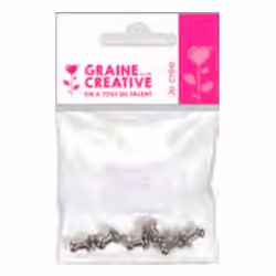 GRAINE CREATIVE 265219, Vis, Cuir véritable, Plat, Tête ronde, 10 mm, 7 mm
