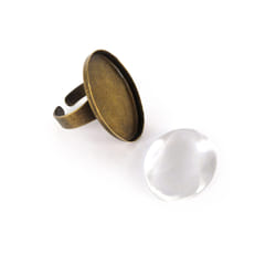 GRAINE CREATIVE Bague Ovale 25X18Mm + Cabochon