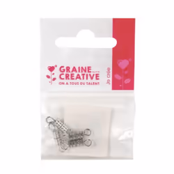 Fermoirs - Graine Creative - 26841 - Argenté - 4 pièces - Mixte