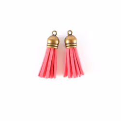 GRAINE CREATIVE 2 Tassels Finition Bronze Rose, Suédine, Métal, Rose, Bronze, 2 pièce(s)