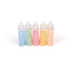 GRAINE CREATIVE Flacons Mini Diamants Pastel 5X20G, 8 an(s), Multicolore, 5 pièce(s)