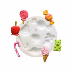 GRAINE CREATIVE Minimoule Silicone Bonbon, 8 an(s), Plastique, Blanc, 1 pièce(s)