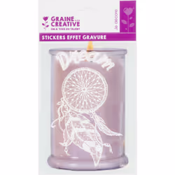 GRAINE CREATIVE Sticker Gravure Attrape-Rêves, Blanc, 1 pièce(s)