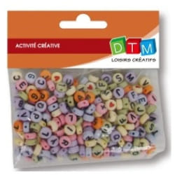 Graines Créatives Perles Alphabet multicolores