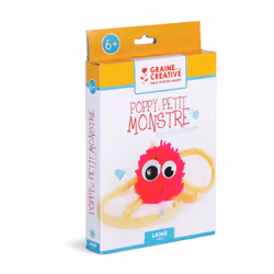 GRAINE CREATIVE Kit Laine Pompon & Tricotin "Poppy", 6 an(s), Laine, Multicolore, 1 pièce(s)