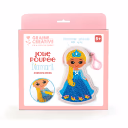 GRAINE CREATIVE Kit Diamond Portemonnaie Princesse, Bleu, 6 an(s), 10 an(s), Fille, Plastique, Chine