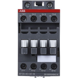 ABB - Contacteur série AF09, 4 pôles , 4 n/o, 25 a, 250 - 500 v ca/cc., 4 kW ( Prix pour 1 )
