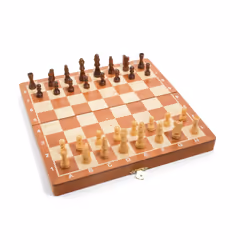 Cartamundi Coffret Échecs Acajou Marqueterie 27 X 14 Cm