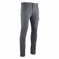 • Braguette zippée métal coloris black nickel, bouton clou 20 mm assorti • Ceinture élastiquée côtés et 5 passants • 2 poches ...