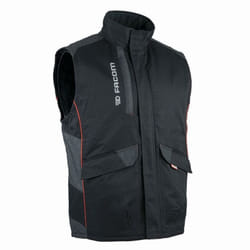 Gilet de travail bodywarmer matelassé Facom Track Noir/Rouge Taille m - FXWW5000E-M