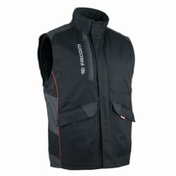 Gilet de travail bodywarmer matelassé FACOM Track Noir/Rouge Taille XXL - FXWW5000E-XXL