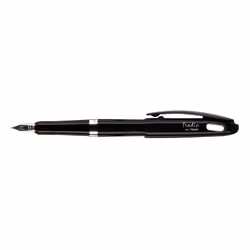 Pentel TRF94A, Noir, Système de remplissage cartouche, Bleu, Acier iridium, Fin, Ambidextre