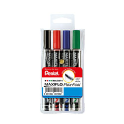 Pentel MWL5SBF-4 marqueur 4 pièce(s) Noir, Bleu, Vert, Rouge