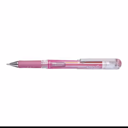Roller - Pentel - Hybrid Gel Grip DX - Encre gel - 1 mm - Rose métallique - Moyen