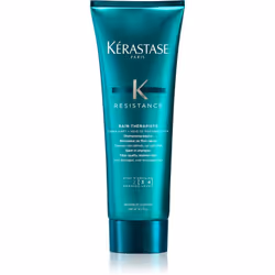 Vous souffrez de cheveux sans brillance et vitalité&nbsp;? Le shampoing nourrissant pour cheveux très abîmés Kérastase Résistance Bain Thérapiste résoudra votre problème sans aucune difficulté. Sa texture gélatineuse répare les fibres capillaires endommagées et leur évite de s’abîmer ultérieurement. Votre chevelure est à nouveau brillante